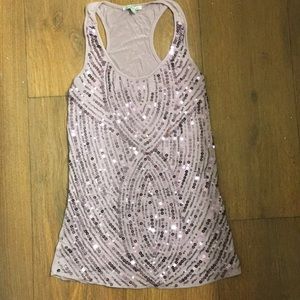 Charlotte Russe Sequined Tank Top